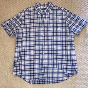 EUC Men’s Ralph Lauren Short Sleeve Button Down Plaid Shirt Sz XL